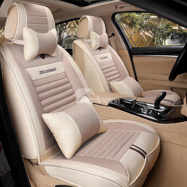 Textured Designed Containing Precious Chinese Herbal Medicine Luxurious Flax Universal Car Seat Covers