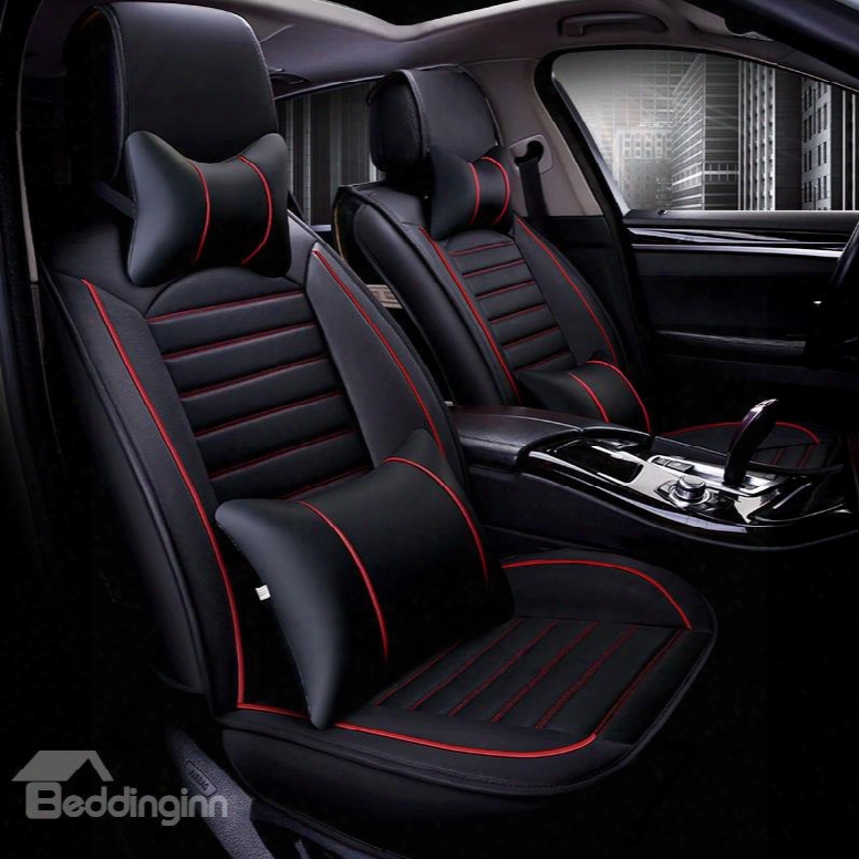 Thick Rubbing Solid Pu Leather Luxurious Car Seat Covers