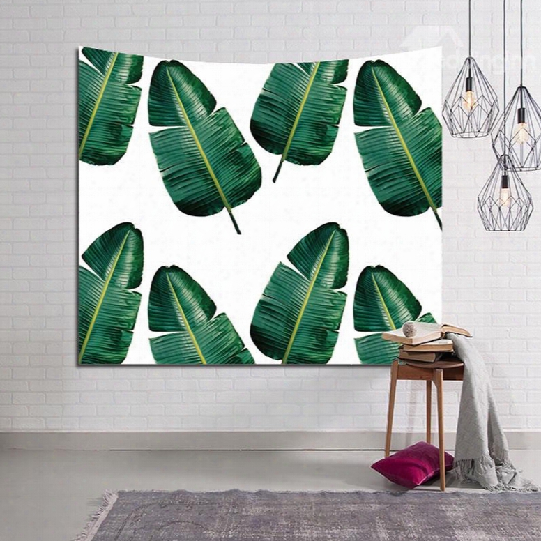 Tropical Leaves Fresh Style Decorative Hanging Wall Tapestry