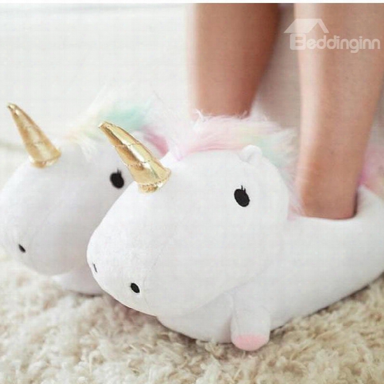 Unicorn Design Super Soft And Warm Winter Slipper