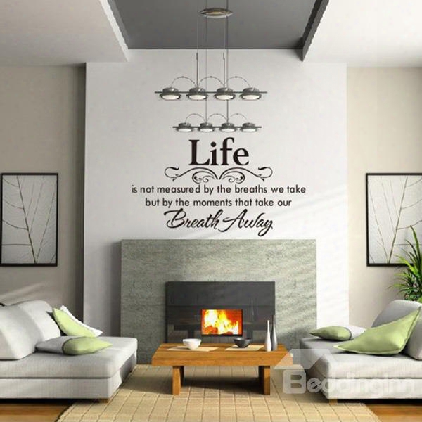 Words Andd Quotes Life Wisdom Breath-taking Moments Wall Sticker
