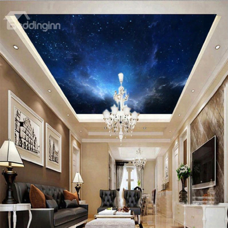 3d Gloomy Galaxy Printed Waterproof Durable Eco-friendly Self-adhesive Ceiling Murals