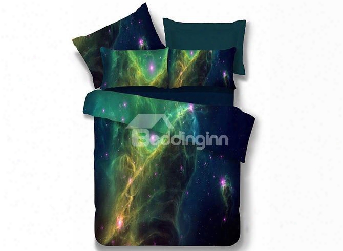 Attractive Charming Galaxy Design Polyester 4-piece Duvet Cover Sets