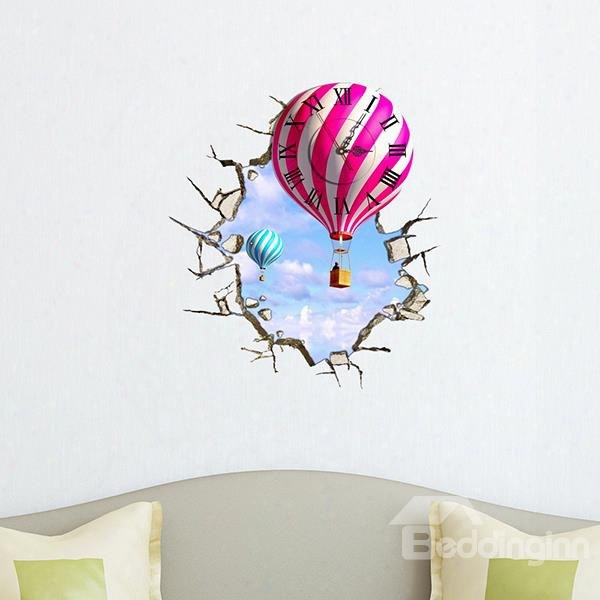 Beautiful Leisure Balloon Design 3d Wall Clock