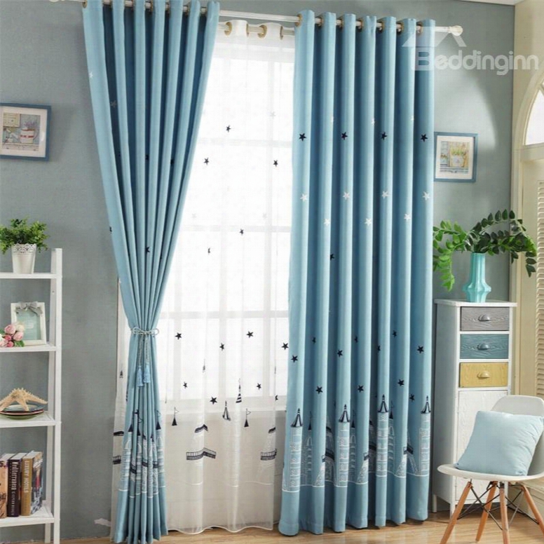 Concise And Modern 2 Panels Breathable Custom Grommet Top Sheer Curtain