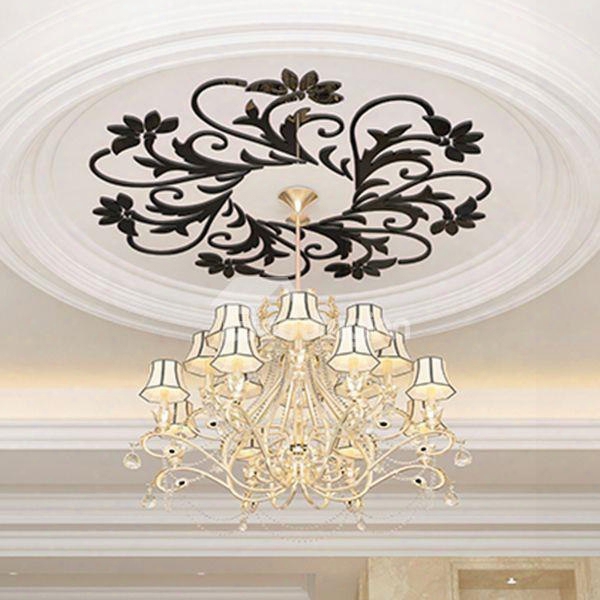 Creative Ceiling Light Background Flower Pattern Removable Wall Sticker