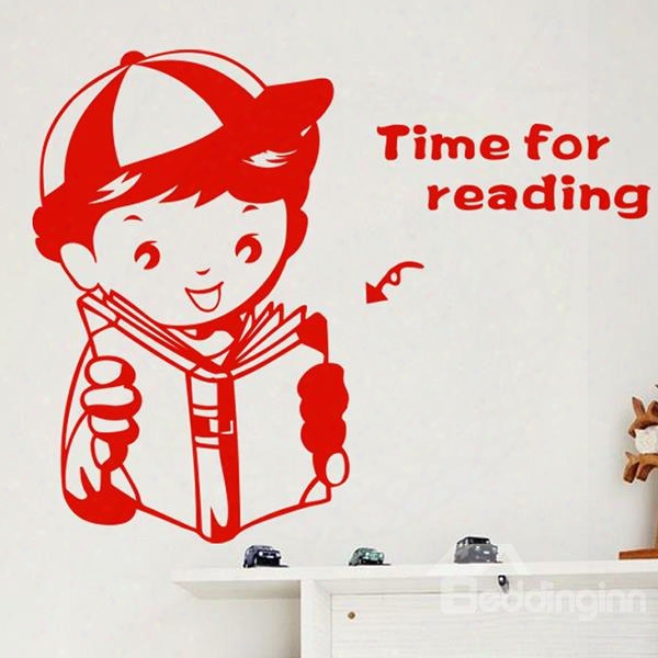 Creative Time For Reading Study Kidsroom Removable Wall Sticker