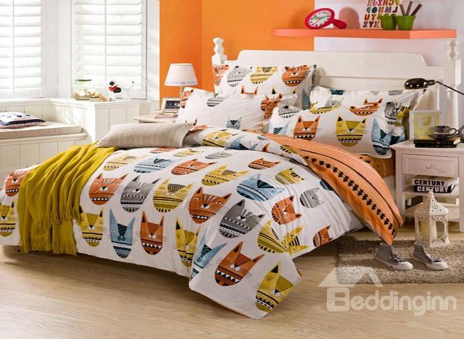 Cue And Stupid Little Monster 4-pieces 100% Cotton Bedding Sets