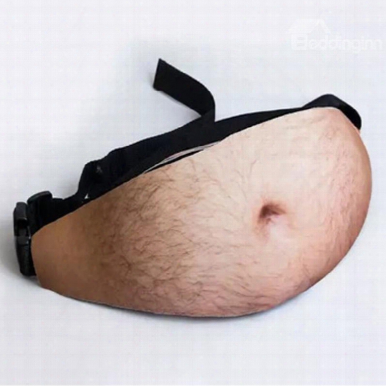 Dad Bag Fake Belly Waist Pack Unisex Fanny With Adjustable Belt