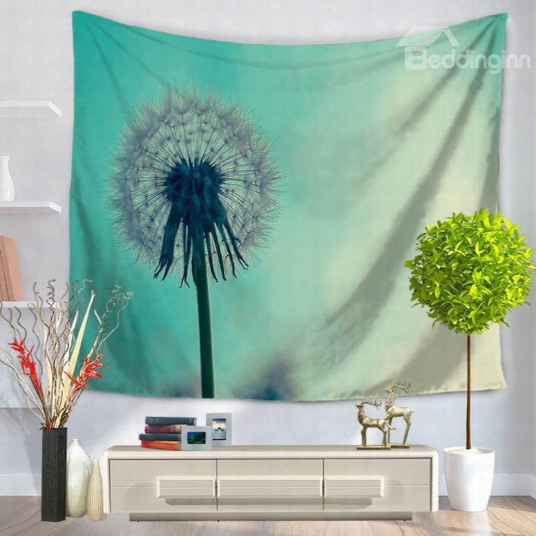 Dandelion With Light Blue Bottom Color Decorative Hanging Wall Tapestry