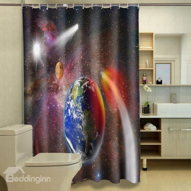 Dreamlike Interstellar Space Polyester 3d Shower Curtain