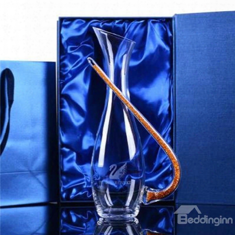 Elegant And Modern Style High Shape Crystal Wine Decanter