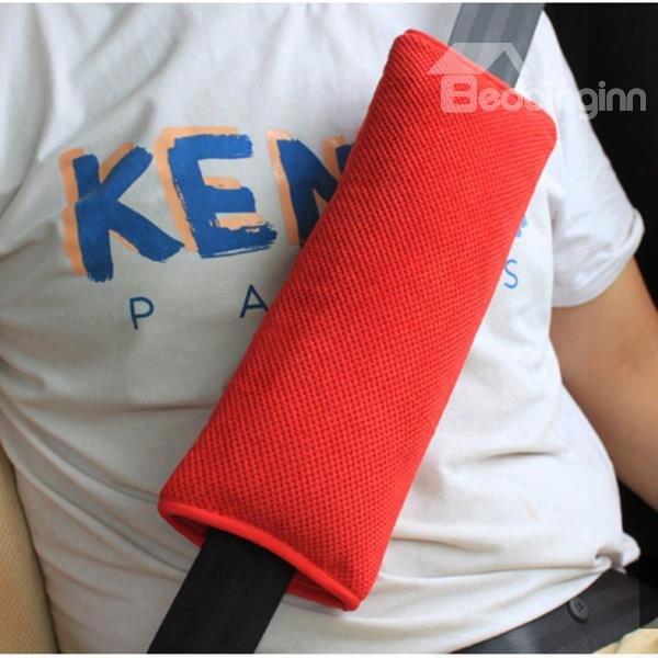 Extra Soft And Durable Single Colored Car Seat Belt Cover