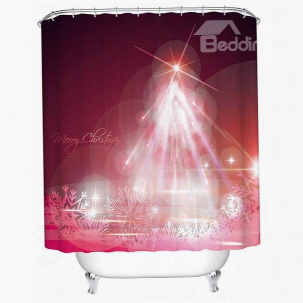 Fantastic Charming Unique Design Christmas Celebrating View 3d Shoower Curtain