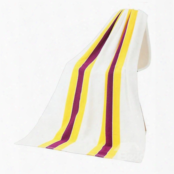 Fashion Modern Colored Strip Es Ultrafine Fiber Bath Tower