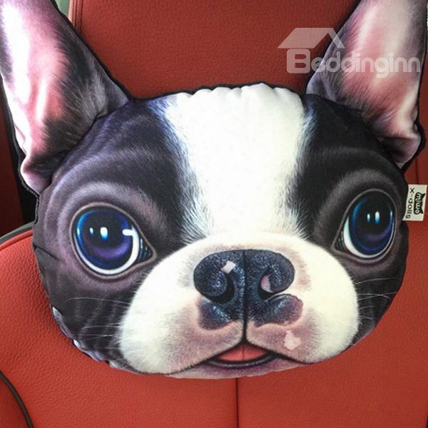 Funny Personalized Bulldog Face Car Seat Pillows