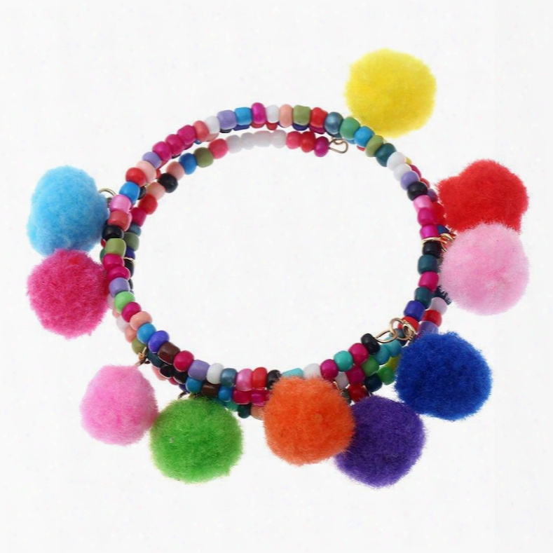 Handmade Bohemian Charm Tassel Bracelets For Women Colorfful