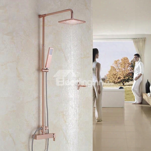 High Quality Modern Golden Color Thermostatic Shower Head Set