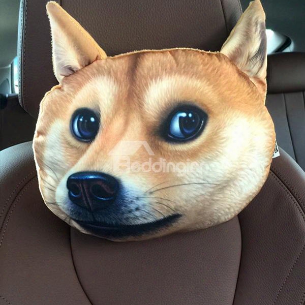 Hukorous Personalized Defiant Dog Face Car Seat Pillows