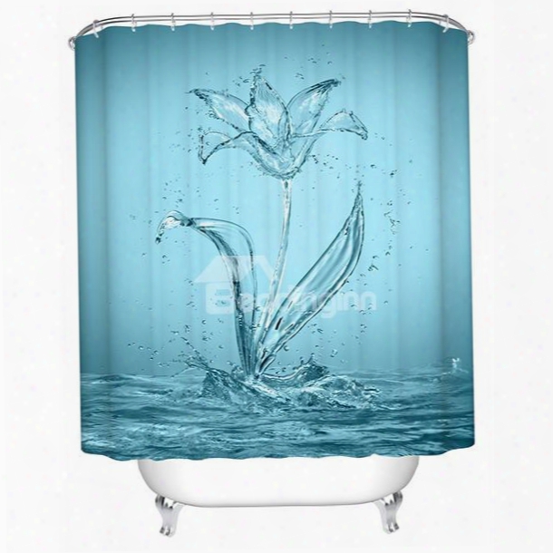 Innovative Design Water Flower 3d Printing Shower Curta1n