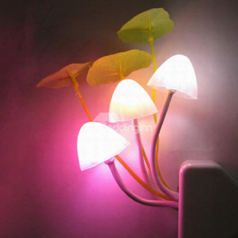 Led Night Color Changing Plug-in Led Mushroom Dream Bed Lamp