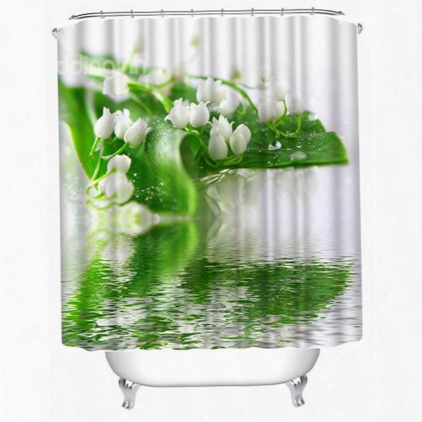 Lily Of The Valley Print 3d Shwer Curtain