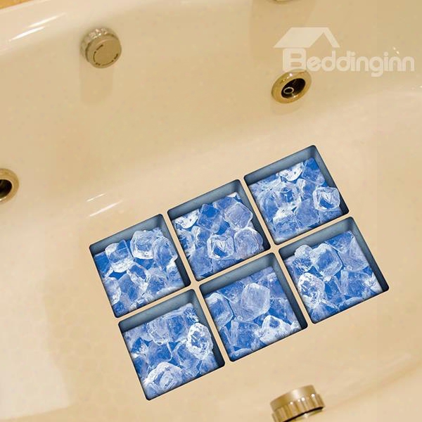 New Arrival Ice Cake Pattern 3d Bathtub Stickers