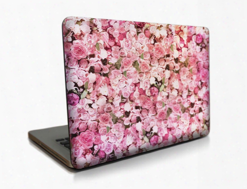 Pink Floral Pattern Hard Plastic Cover For Macbook