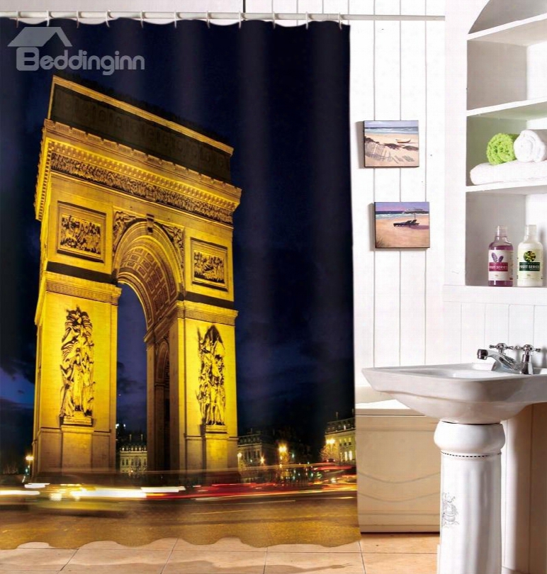 Stylish Design Arch Of Triumph Image 3d Shower Curtain