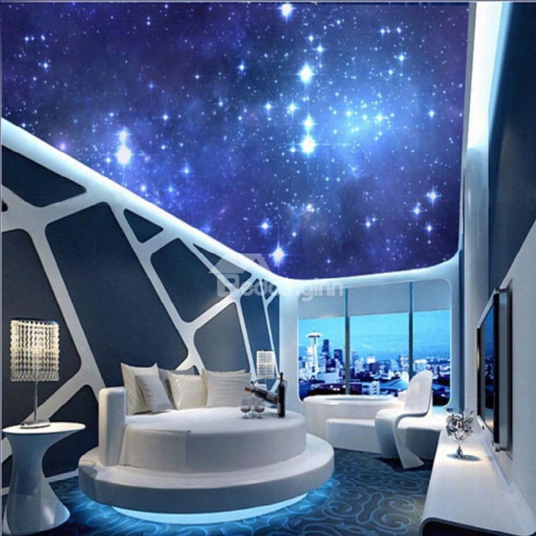 The Milky Way Pattern Waterproof Durable And Eco-friendly 3d Ceiling Murals