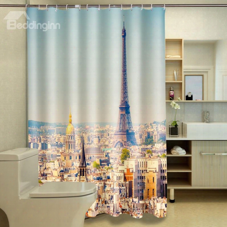 Unique The Eiffel Tower In Paris 3d Shower Curtain