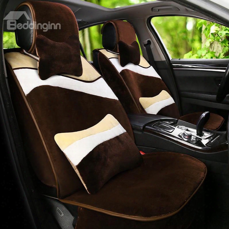 Warm Special Mash Up Flowing Suede Universal Car Seat Cover