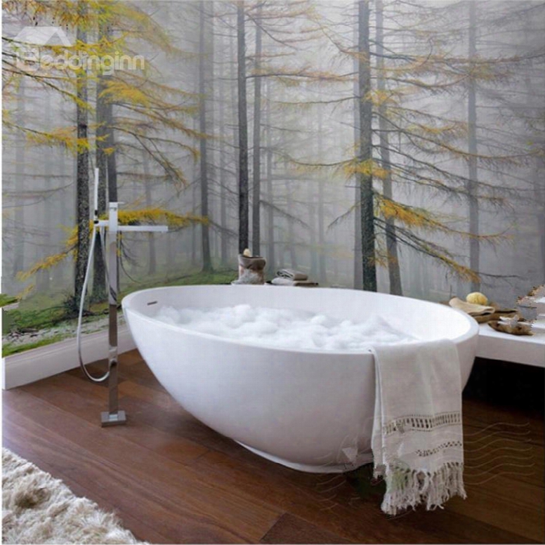 Autumn Forest Scenery Pattern Design Waterproof 3d Bathroom Wall Murals