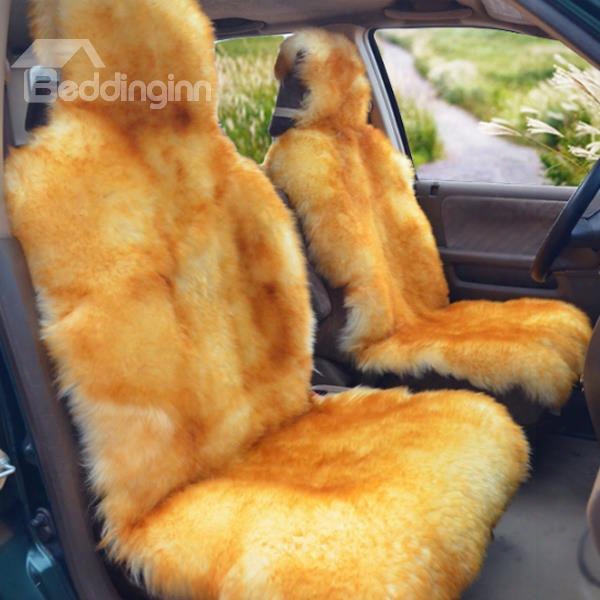 Beautiful Gold Color Mixing Warm Plush Magerial Cost-effective Universal Car Seat Cover