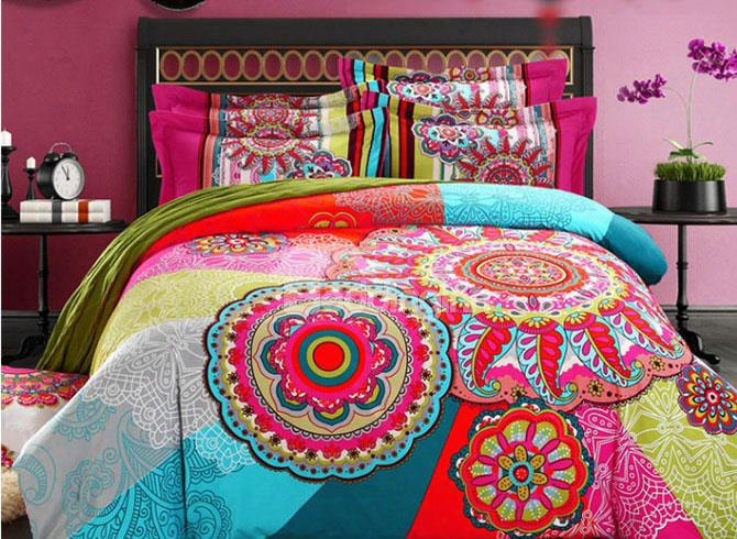 Bohemian Vintage Boho Style Cotton 4-piece Bedding Sets/duvet Cover