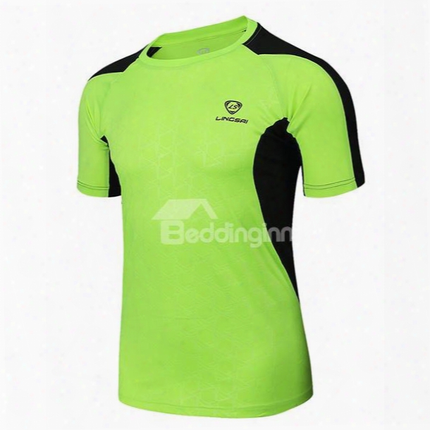 Bright Color Simple Style Short Sleeve Cycling Jeresy Quick Drying Shirt