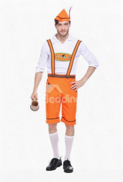 Bright Orange Color Beer Boy Modeling Cosplay Costumes