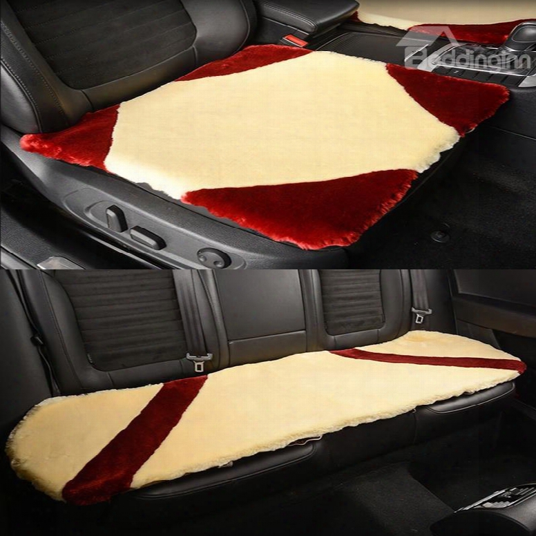 Comfortable Short Plush Material Soft Simple Design Car Seat Mat