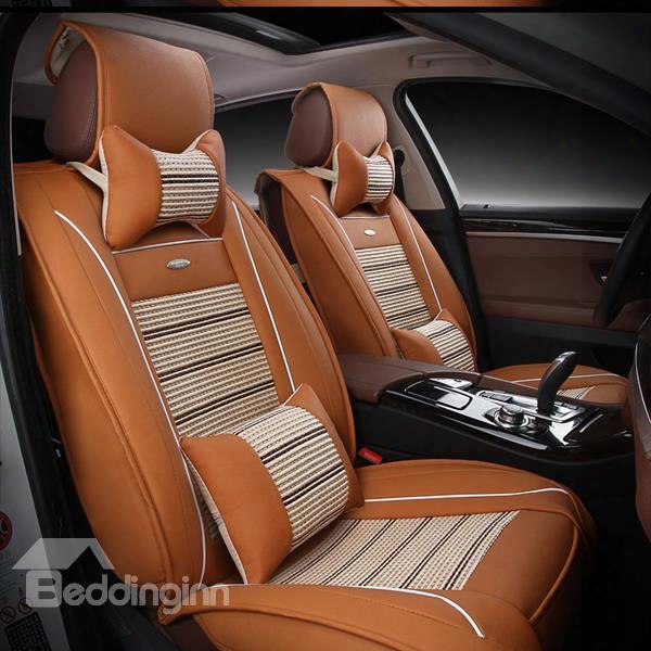 Cool Busines And Ice Silk With Pu Matrial Car Seat Cover