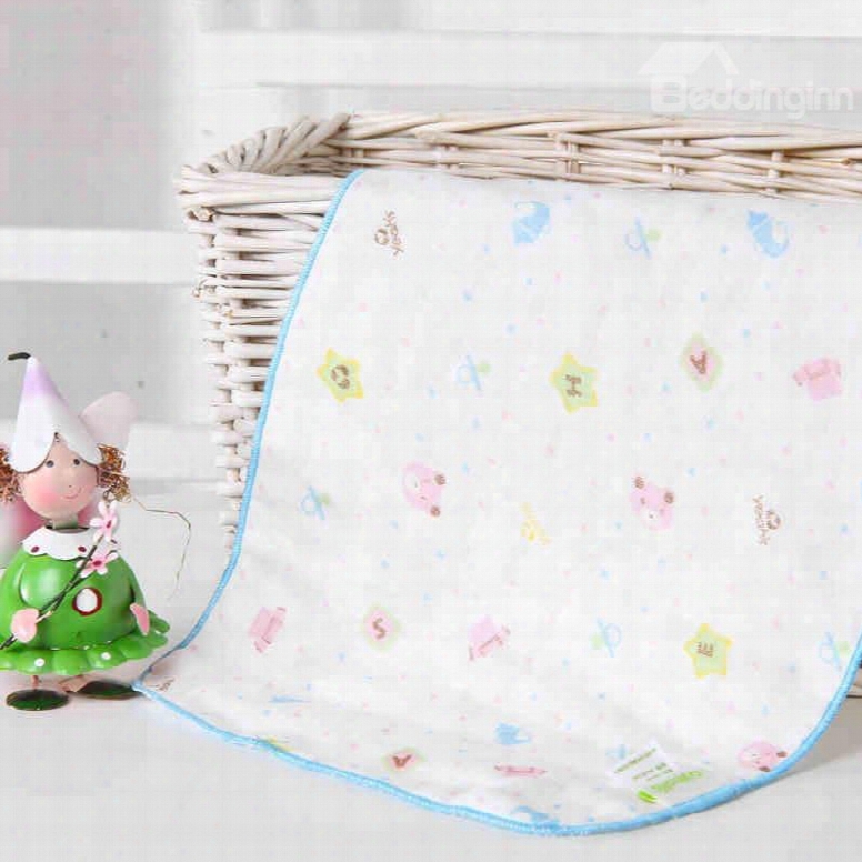 Creative Lovely Bear Stars Printing Baby Blanket