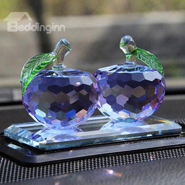 Crystal Glass Material And Apple Pattern Magic Creative Car Decor