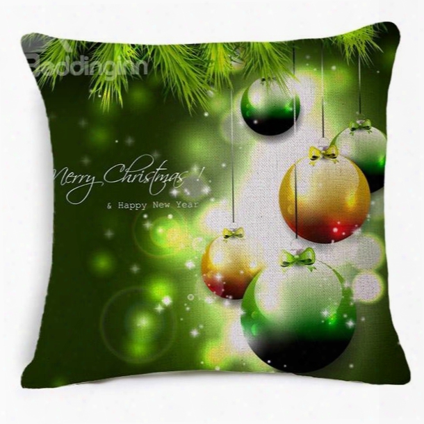 Fresh Style Christmas Decoration Print Wind Pillow Case