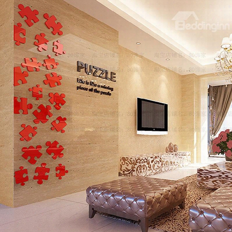 Geometrical Pattern Acrylic Waterproof And Eco-friendly Wall Stickers