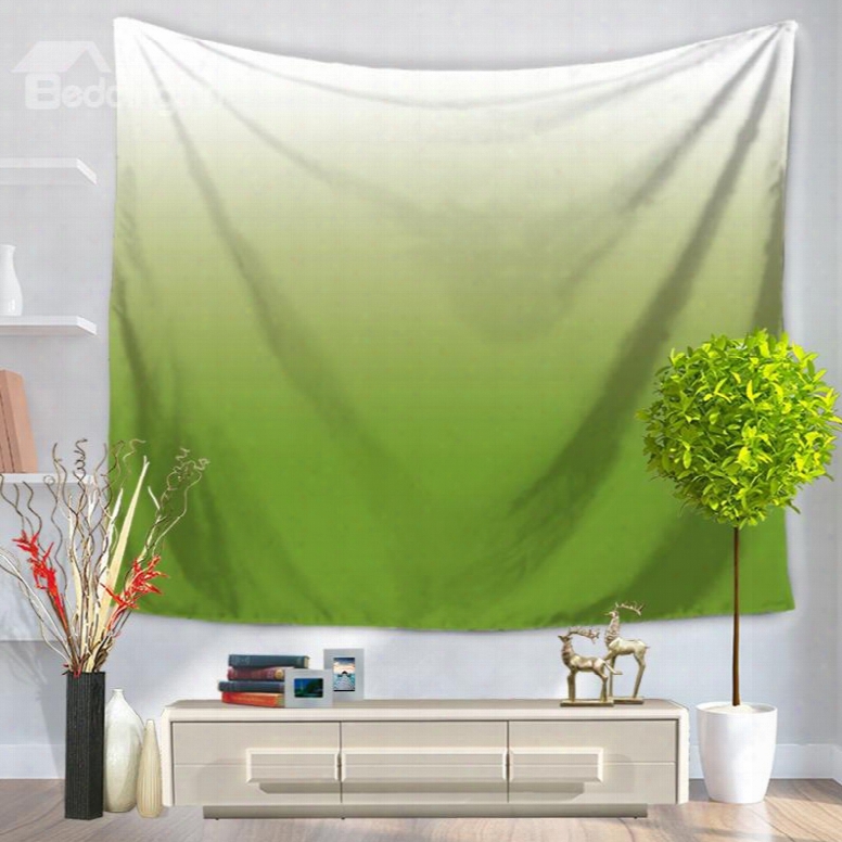 Gradient Pure Ramp Shader Color Green Decorative Hanging Wall Tapestry