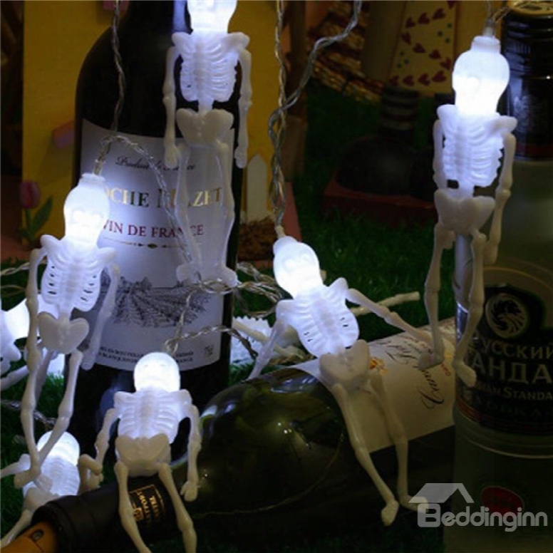 Hot Selling Halloween Decorative Colorful Skulls Led Strings Dor And Room Decoration