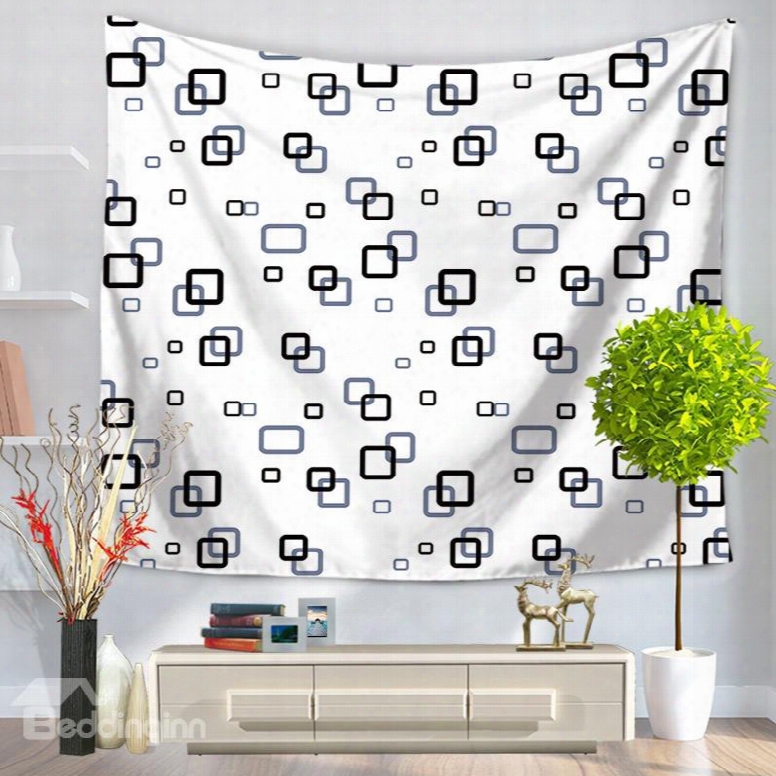 Little Square Grid Pop Style Decorative Hanging Wall Tapestry