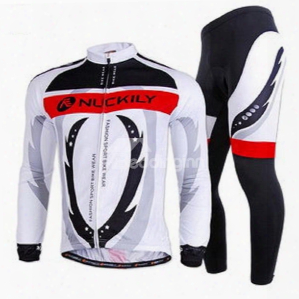 Malee Full Zipper Bike Long Sleeve Jersey With Sponged Pants Quick-dry Cycling Suit