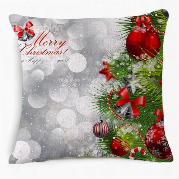 Marvelous Christmas Mistletoe Print Throw Pillow Case