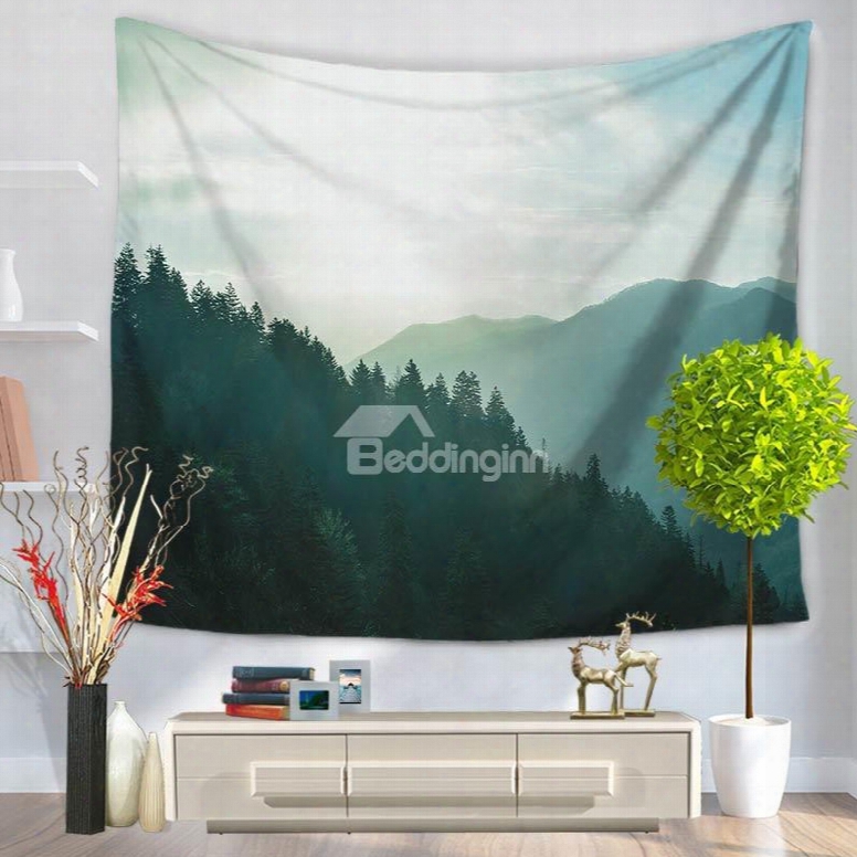 Mountain Secnery At Sunset Time Nature Pattern Decorative Hanging Wall Tapestry