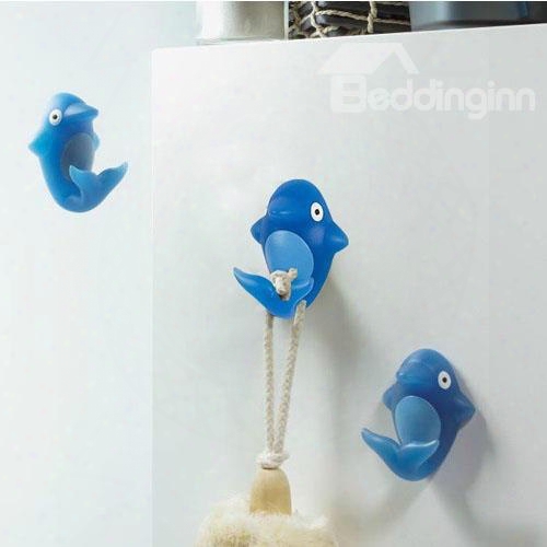 New Arrival Cute Cartoon Dolphin Design Bathroom Hook